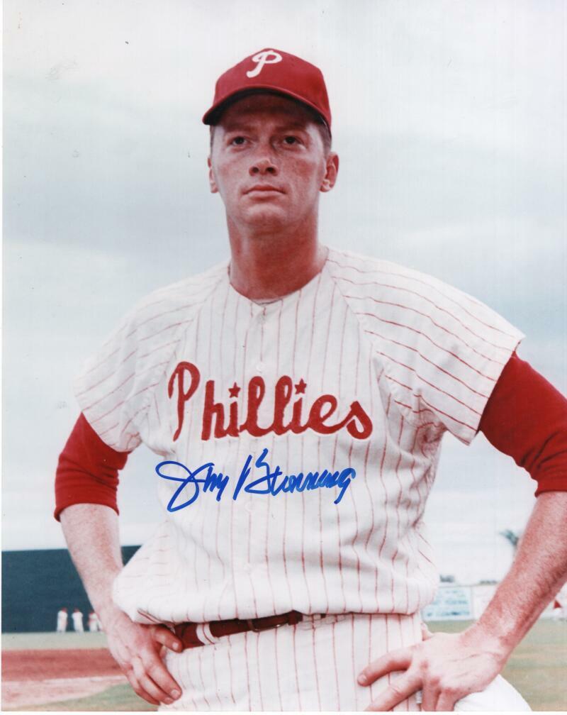 JIM BUNNING PHILADELPHIA PHILLIES SIGNED AUTOGRAPHED 8X10 PHOTO W/ COA