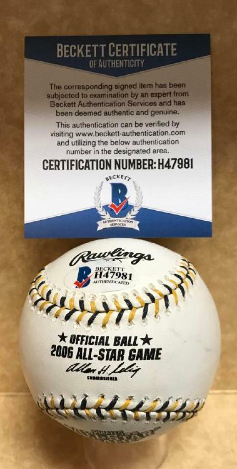 JAIME JARRIN LA DODGERS HOF 98 SIGNED 2006 ALL STAR BASEBALL BECKETT H47981