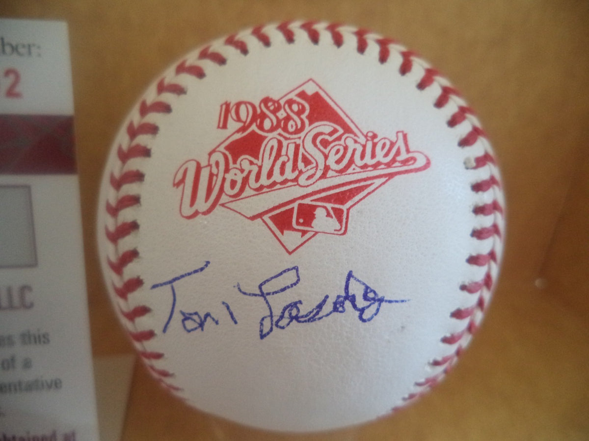 TOMMY LASORDA DODGERS SIGNED AUTO 1988 WORLD SERIES BASEBALL JSA WPP92092