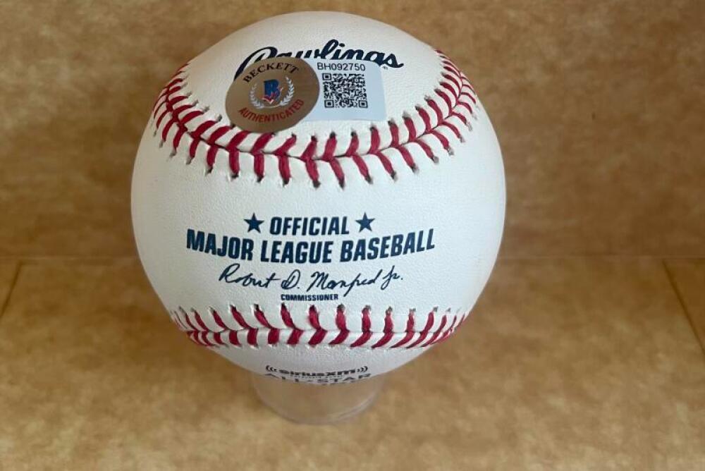 CAL QUANTRILL PADRES SIGNED AUTO 2017 FUTURES GAME BASEBALL BECKETT AUTH