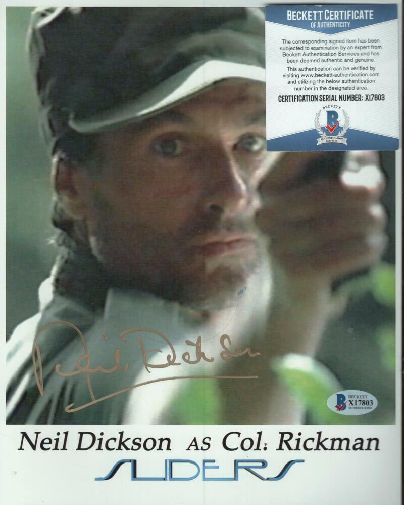 NEIL DICKSON  AS COL. RICKMAN  SIGNED 8X10 PHOTO BECKETT X17803