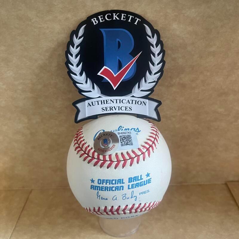 DEAN PALMER RANGERS/TIGERS/ROYALS SIGNED AUTO A.L. BASEBALL  BAS AUTHENTICATED