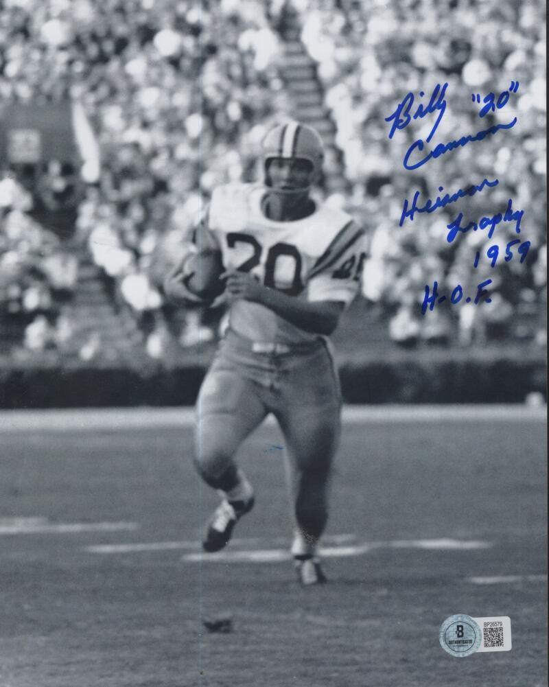 BILLY CANNON LSU HEISMAN TROPHY 1959 SIGNED 8X10 PHOTO BECKETT BP26579