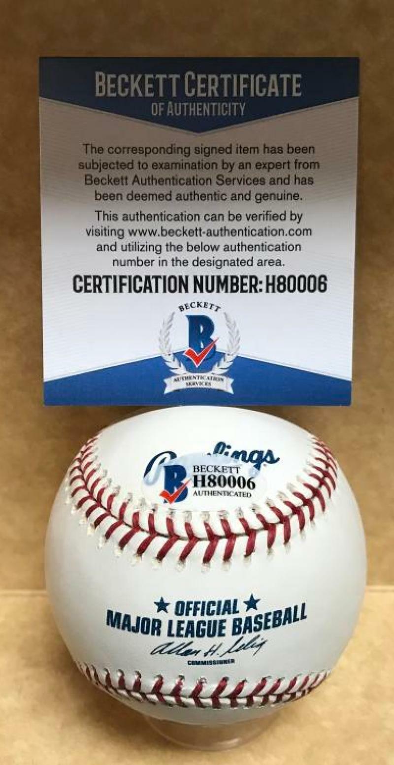 FERGIE JENKINS CHICAGO CUBS CY 71 SIGNED AUTOGRAPHED BASEBALL BECKETT H80006