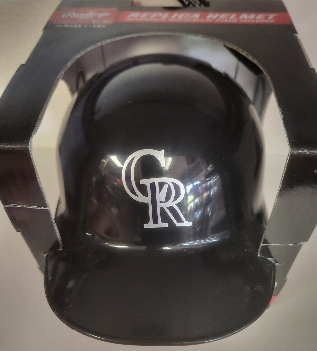 COLORADO ROCKIES MLB TEAM LOGO RAWLINGS UNSIGNED BASEBALL MINI HELMET W/BOX