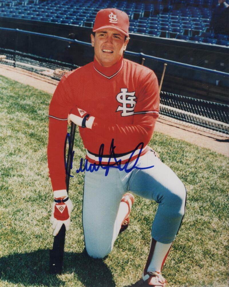CLINT HURDLE   ST. LOUIS CARDINALS POSED SIGNED AUTOGRAPHED 8X10 PHOTO W/ COA