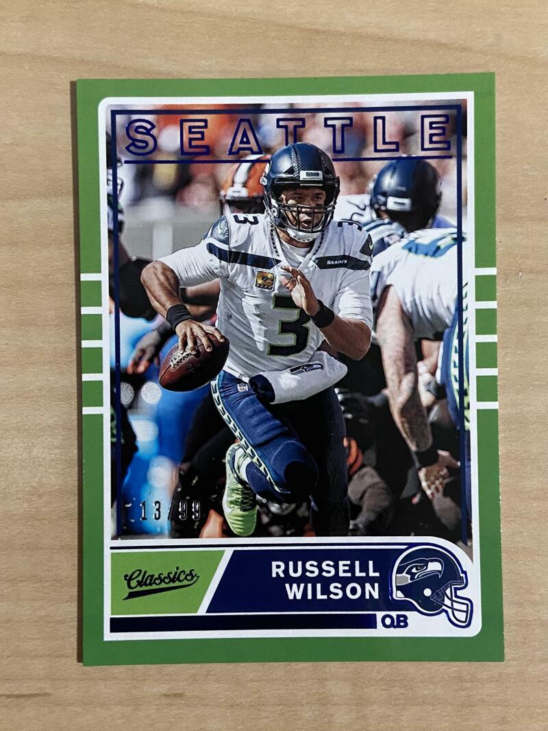 2019 PANINI CHRONICLES CLASSIC RUSSELL WILSON SEAHAWKS 13/99