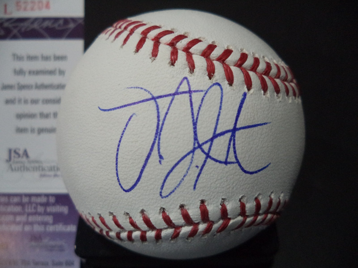 D.J. PETERSON SEATTLE MARINERS SIGNED AUTOGRAPHED ROMLB BASEBALL JSA COA #L52204
