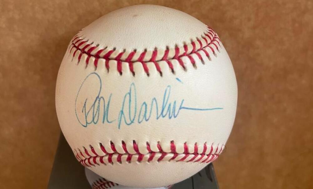 RON DARLING METS SIGNED VINTAGE N.L. BASEBALL BECKETT AUTH