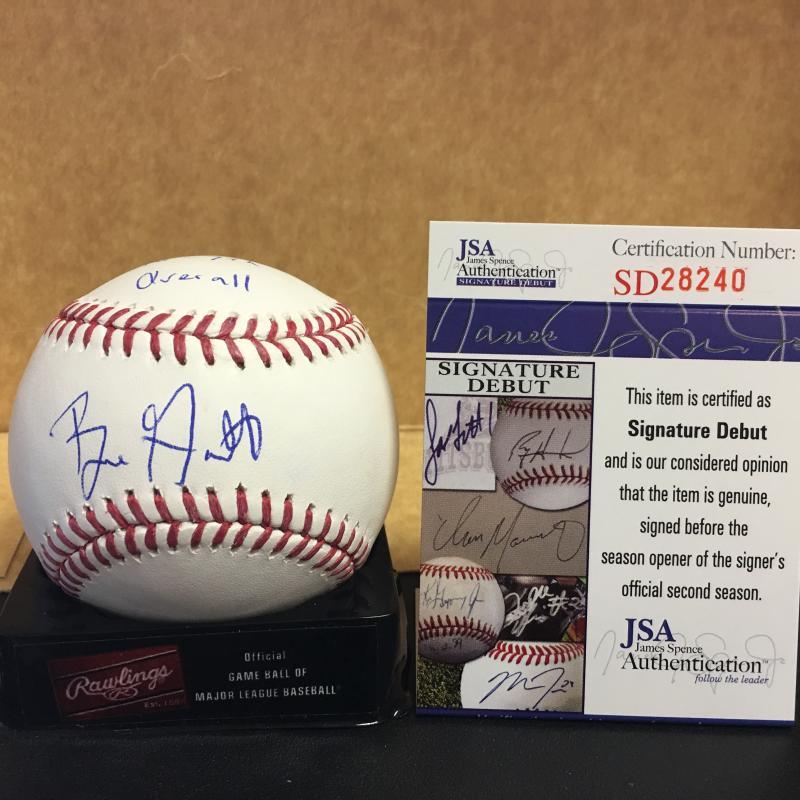 BRAXTON GARRETT MIAMI MARLINS 1ST ROUND PICK M.L. BASEBALL JSA SD28240