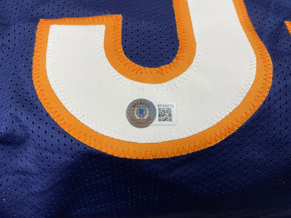 DAN HAMPTON CHICAGO BEARS #99 HOF 2002 SIGNED AUTOGRAPH CUSTOM JERSEY BECKETT **
