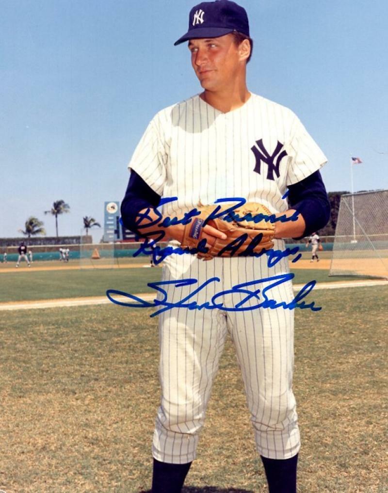 STEVE BARBER NEW YORK YANKEES SIGNED AUTOGRAPHED 8X10 PHOTO W/COA