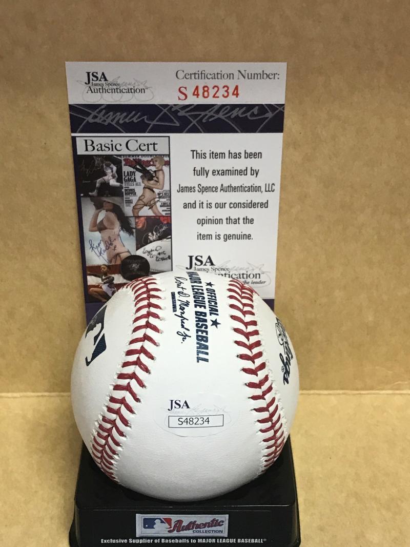 MIKE LEAKE ST. LOUIS CARDINALS SIGNED M.L. BASEBALL JSA S48234