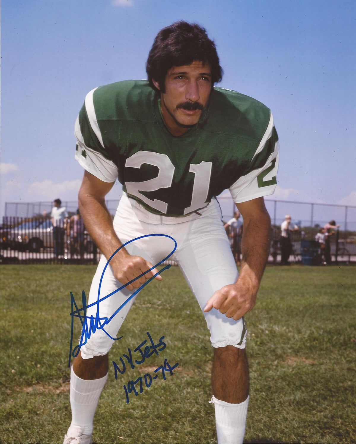 STEVE TANNEN NEW YORK JETS 1970-74 #21 SIGNED AUTOGRAPHED 8X10 PHOTO W/COA