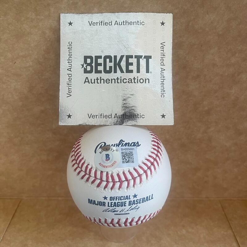 TOMMY DAVIS 63 WS CHAMPS SIGNED AUTO M.L. BASEBALL BECKETT AUTH