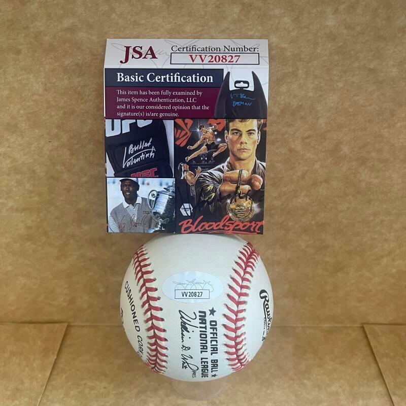 RAMON MARTINEZ DODGERS VINTAGE MINT SIGNED AUTO N.L. BASEBALL JSA VV20827