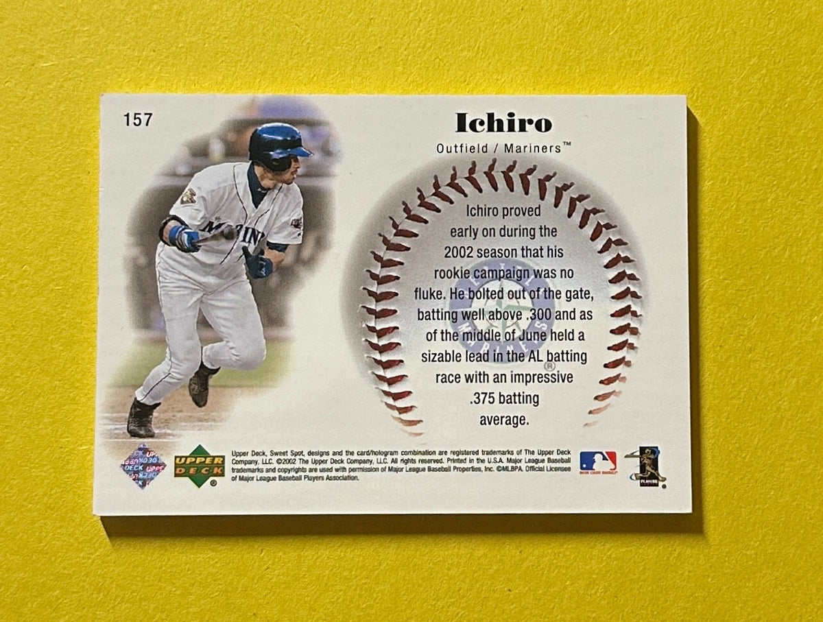 2002 UPPER DECK SWEET SPOT ICHIRO GAME FACES #157 MARINERS