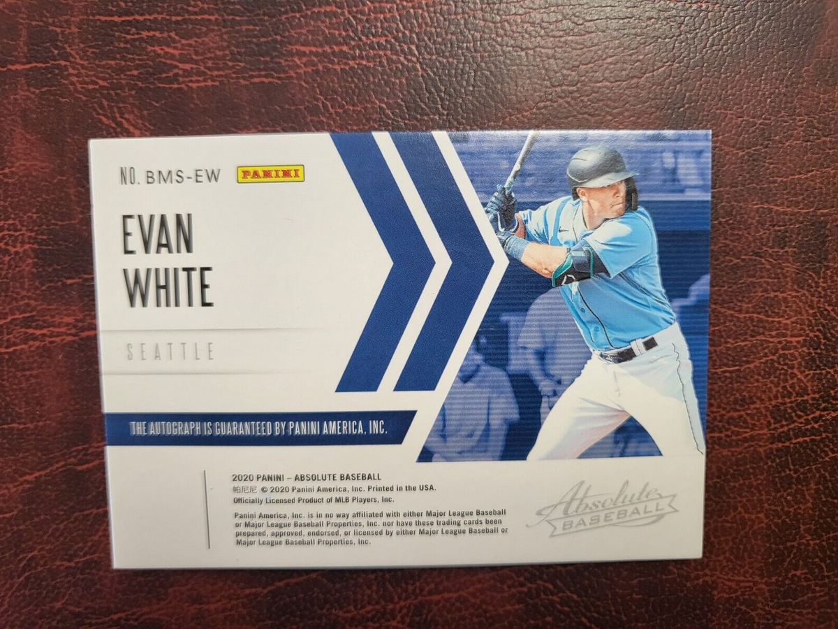 2019 PANINI ABSOLUTE BASEBALL EVAN WHITE AUTO AUTOGRAPH BALL RELIC CARD /75