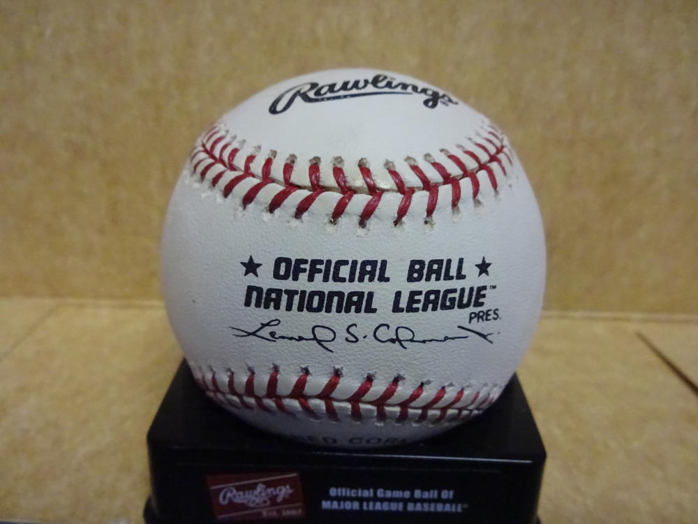 TOMMY DAVIS NL BATTING CHAMP 1962 1963 SIGNED N.L. BASEBALL W/COA