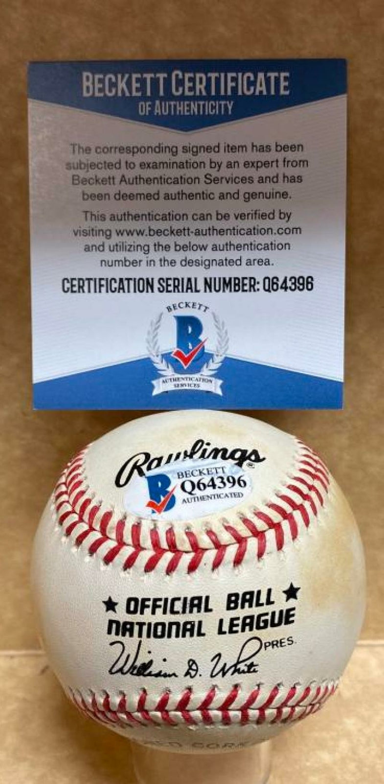 DOUG DRABEK PITTSBURGH PIRATES VINTAGE SIGNED AUTO N.L. BASEBALL BECKETT Q64396