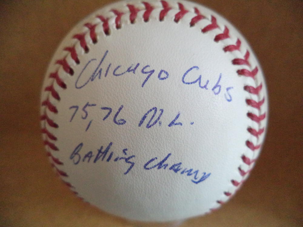 BILL MADLOCK CHICAGO CUBS BATTING CHAMP 75,76 SIGNED ML BASEBALL BECKETT D27100