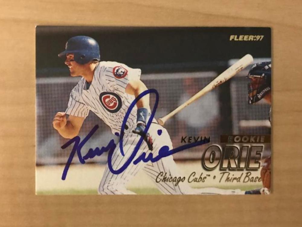 KEVIN ORIE CHICAGO CUBS SIGNED AUTOGRAPHED 1997 FLEER CARD #523 W/COA