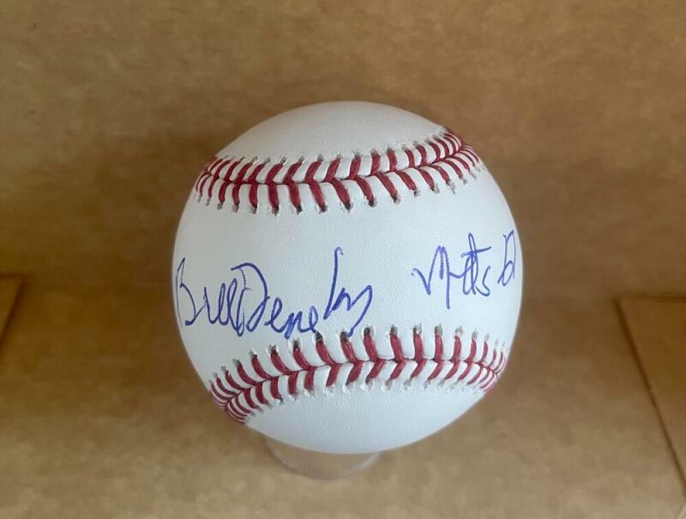 BILL DENEHY METS 67 SIGNED AUTOGRAPHED M.L. BASEBALL JSA UU19951
