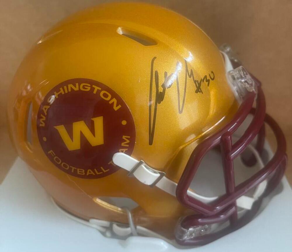AUSTIN EKELER COMMANDERS SIGNED AUTOGRAPHED FLASH MINI HELMET