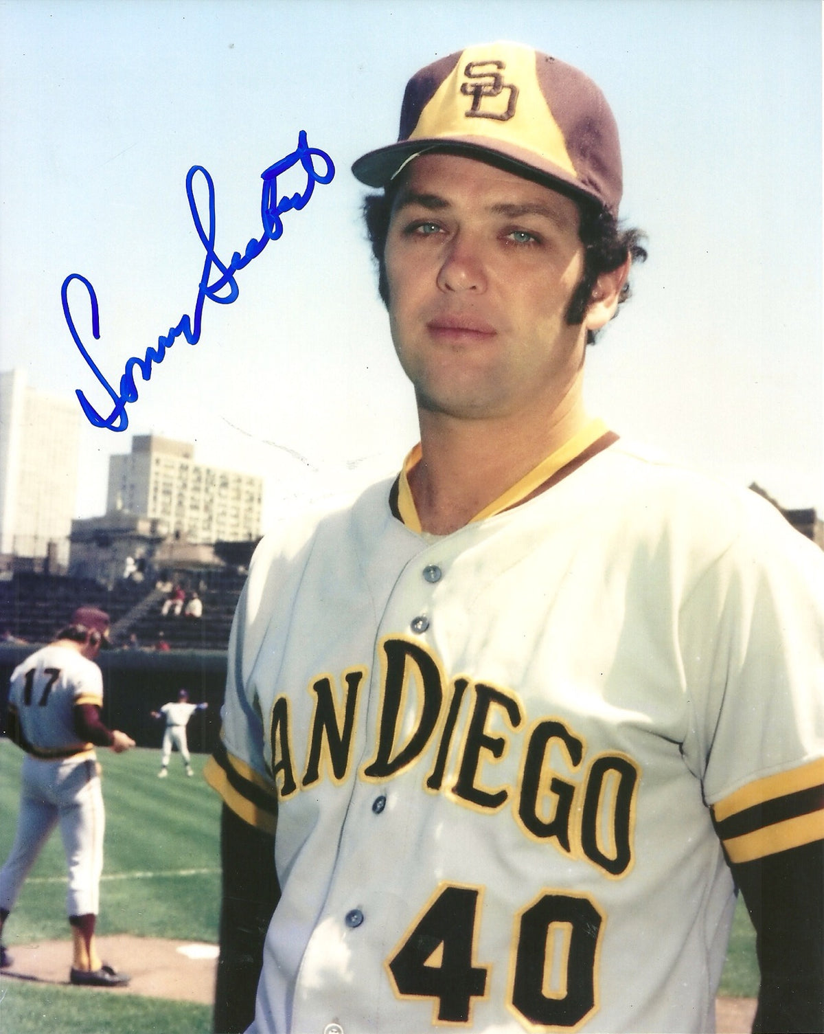 SONNY SIEBERT SAN DIEGO PADRES SIGNED AUTO 8x10 PHOTO W/COA