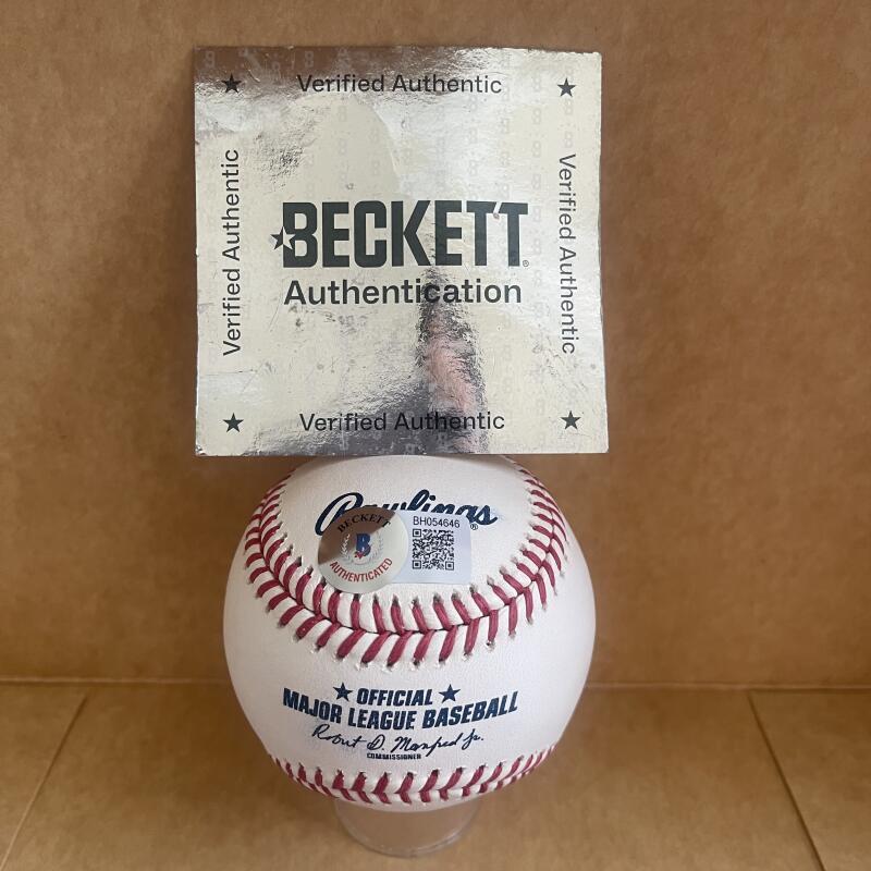 JACOB BERRY MARLINS SIGNED AUTO M.L. BASEBALL BECKETT AUTH