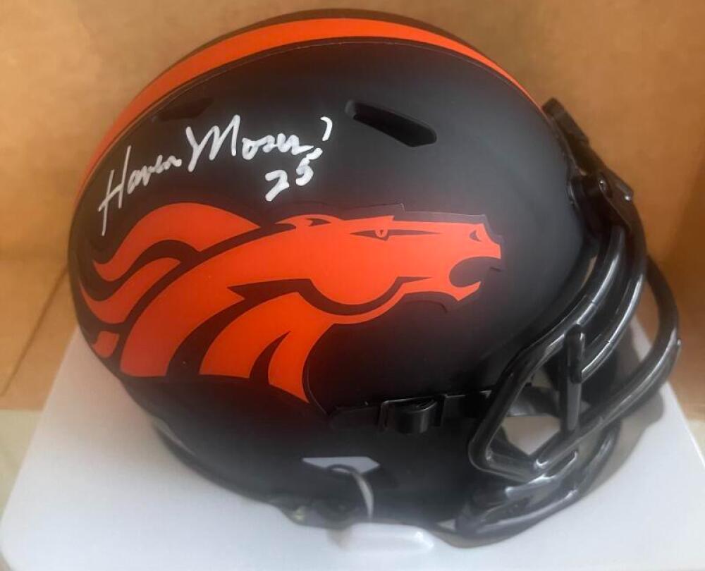 HAVEN MOSES SIGNED BRONCOS SIGNED AUTOGRAPHED ECLIPSE MINI HELMET