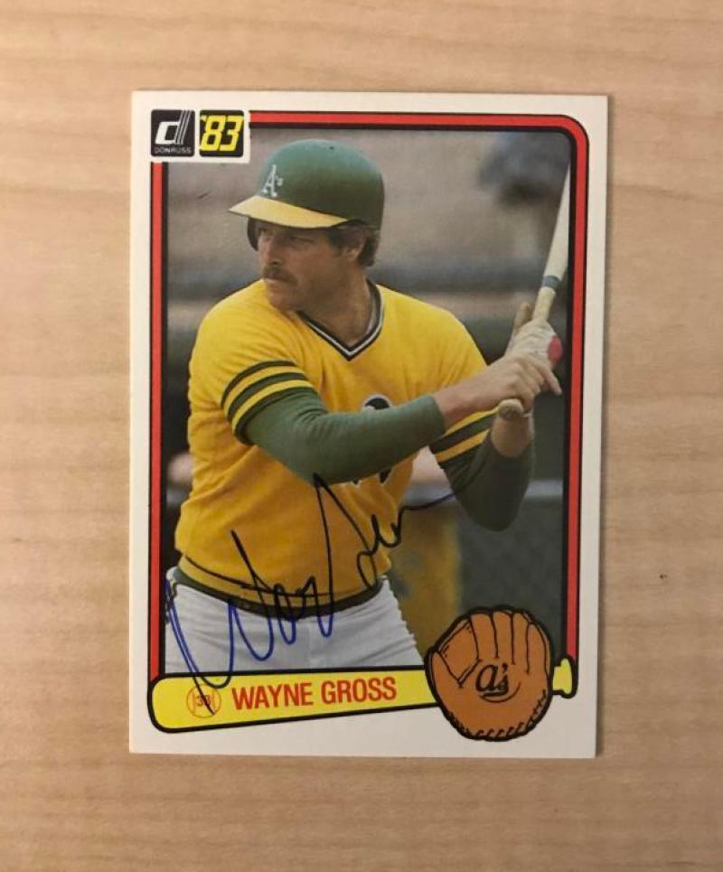 WAYNE GROSS OAKLAND ATHLETICS SIGNED AUTOGRAPHED 1983 DONRUSS CARD #591 W/COA