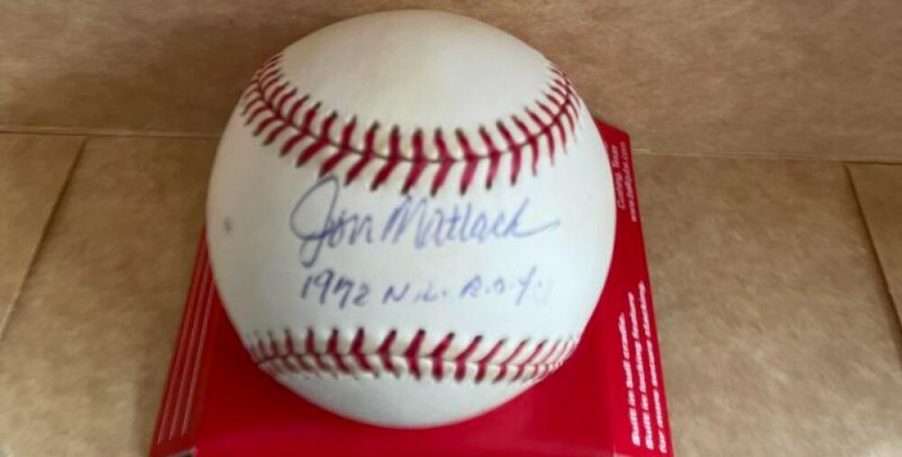 JON MATLACK 1972 N.L. ROY SIGNED AUTOGRAPHED N.L. BASEBALL BECKETT AUTH