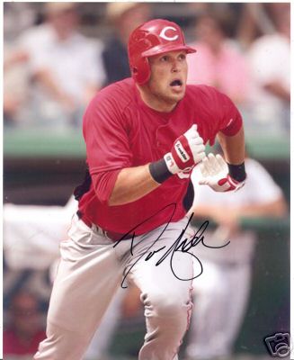 DREW ANDERSON CINCINNATI REDS SIGNED 8X10 PHOTO W/COA
