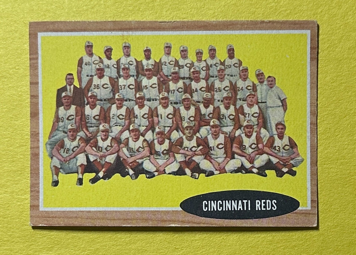 1962 TOPPS CINCINNATI REDS TEAM CARD #465