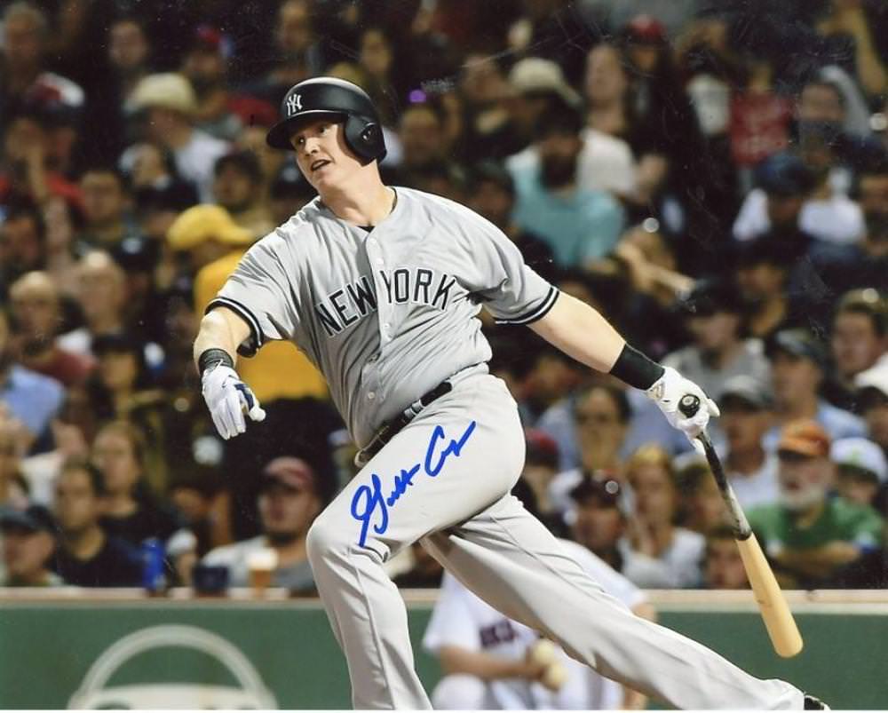 GARRETT COOPER NEW YORK YANKEES ACTION SIGNED AUTOGRAPHED 8X10 PHOTO W/COA