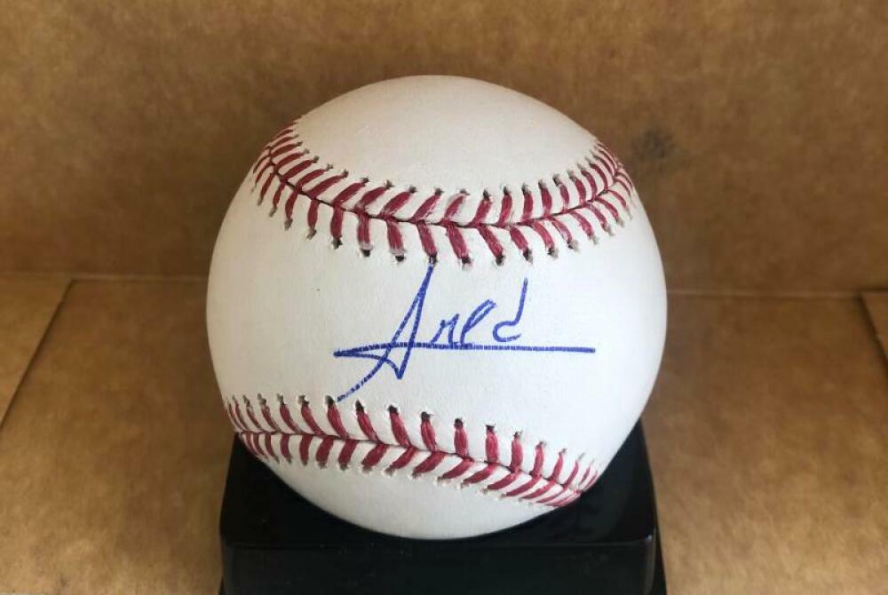 AMED ROSARIO NEW YORK METS  SIGNED AUTOGRAPHED M.L. BASEBALL JSA T69385