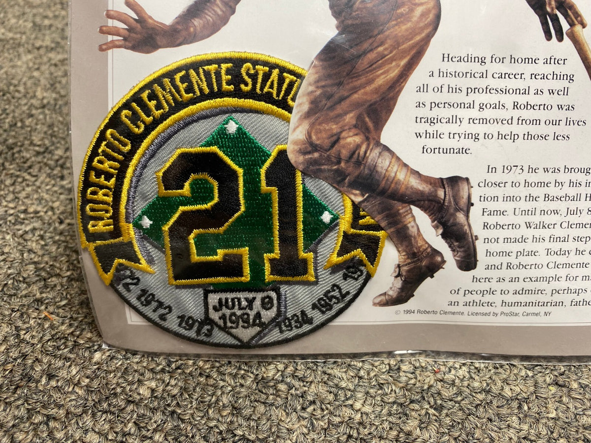 1994 PITTSBURGH PIRATES ROBERTO CLEMENTE STATUTE DEDICATION PATCH EMBLEM