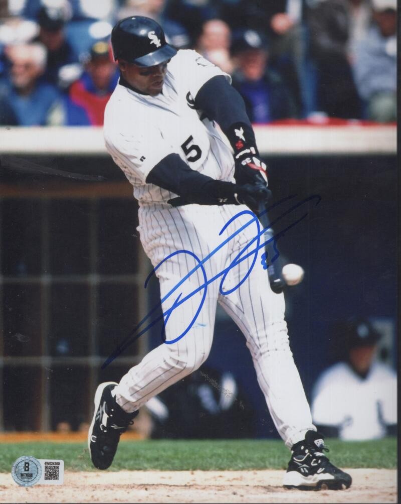 FRANK THOMAS CHICAGO WHITE SOX  SIGNED AUTOGRAPHED 8X10 PHOTO BECKETT WITNESS