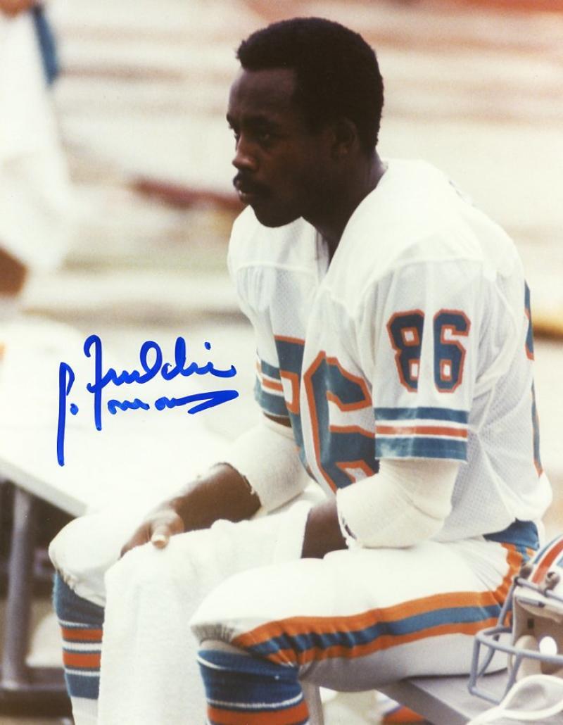 FREDDIE SOLOMON MIAMI DOLPHINS DECEASED SIGNED AUTOGRAPHED 8X10 PHOTO W/COA 