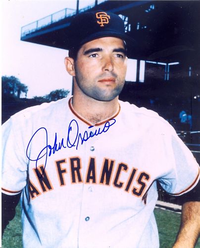 JOHNNY ORSINO SAN FRANCISCO GIANTS SIGNED 8X10 PHOTO