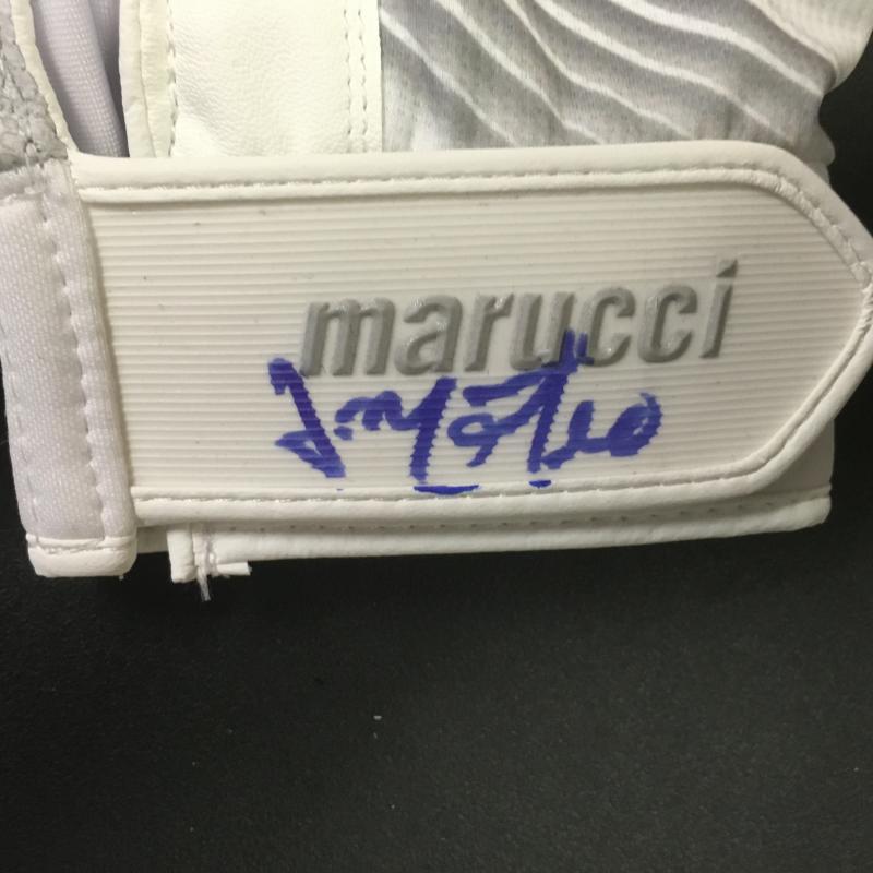 JORGE MATEO YANKEES SIGNED MARUCCI GAME MODEL GLOVES PAIR W/COA