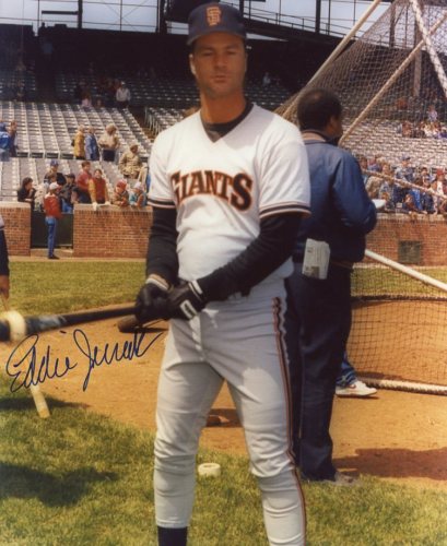 EDDIE JURAK SAN FRANCISCO GIANTS SIGNED 8X10 PHOTO COA
