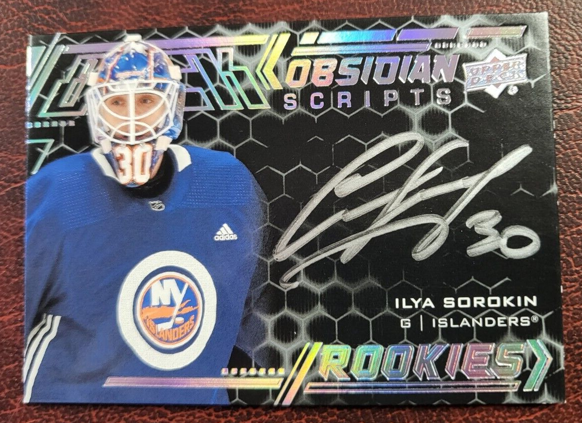 2020 UPPER DECK OBSIDIAN SCRIPTS ILYA SORDKIN ISLANDERS AUTO CARD ORS-IS