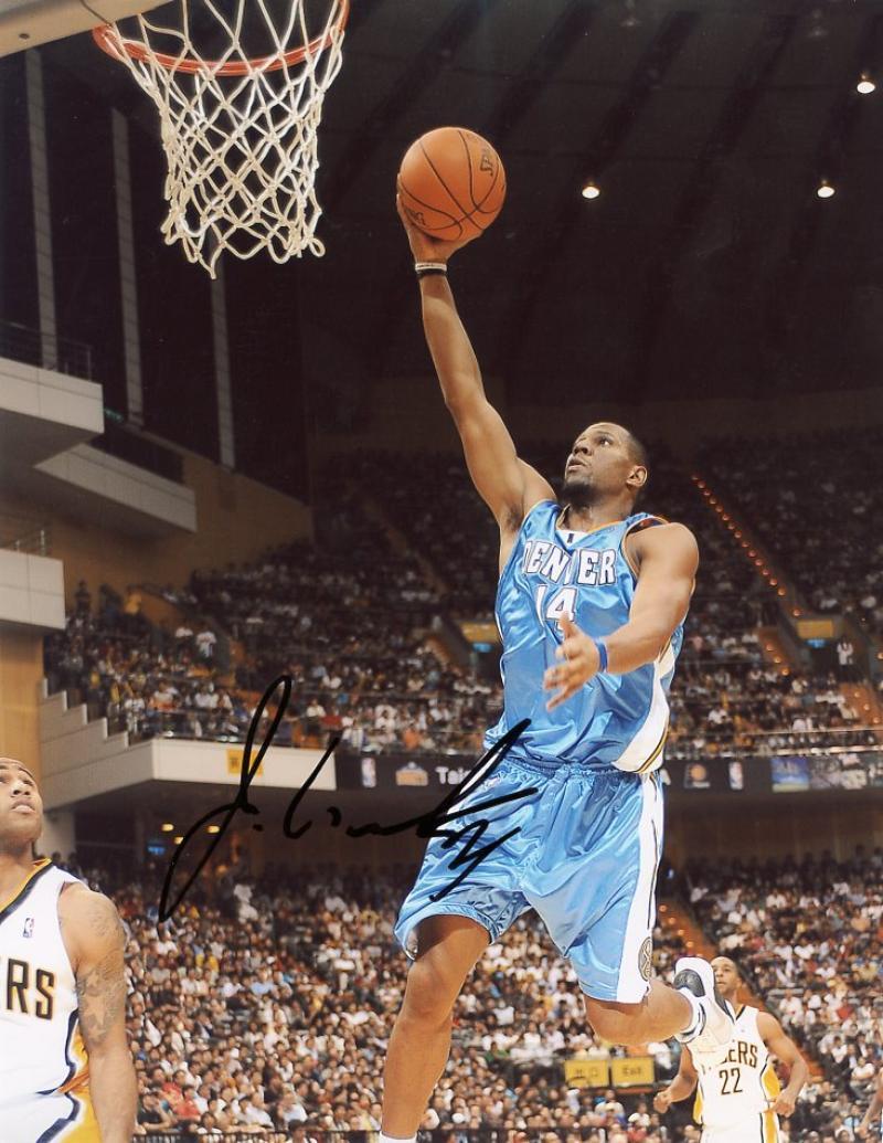 JOEY GRAHAM DENVER NUGGETS SIGNED AUTOGRAPHED 8x10 PHOTO W/COA