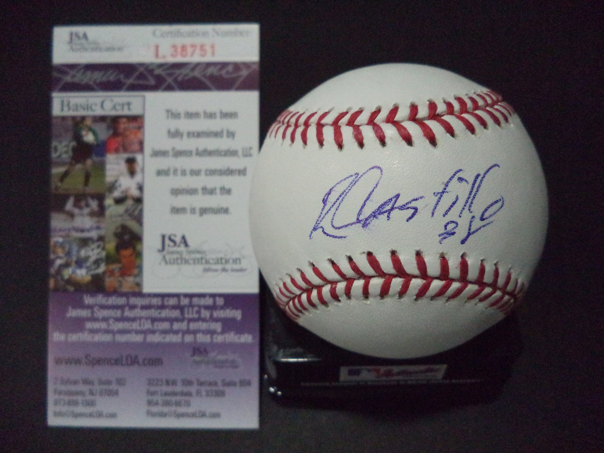 RUSNEY CASTILLO BOSTON RED SOX SIGNED AUTOGRAPHED ROMLB BASEBALL JSA COA #L38751