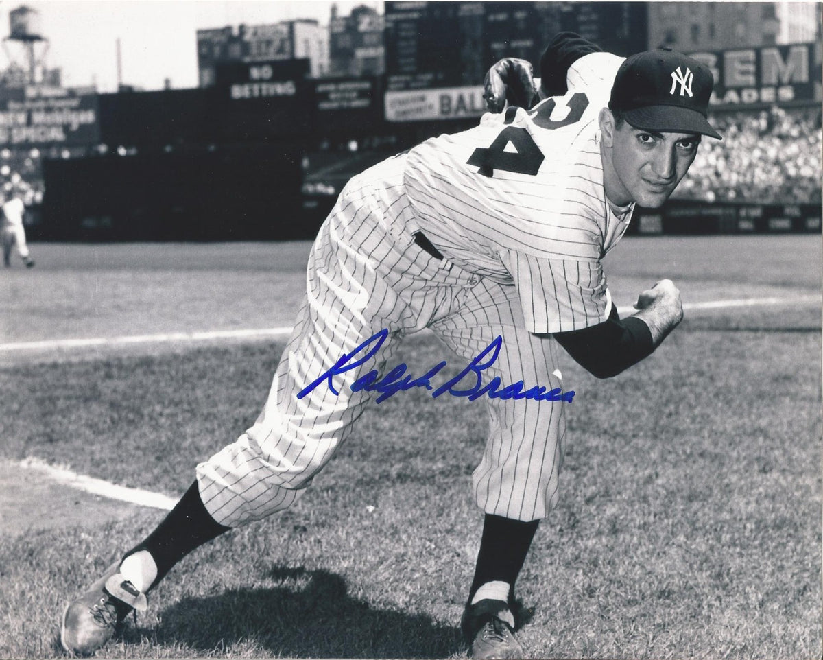 RALPH BRANCA NEW YORK YANKEES SIGNED AUTOGRAPHED 8X10 PHOTO W/COA