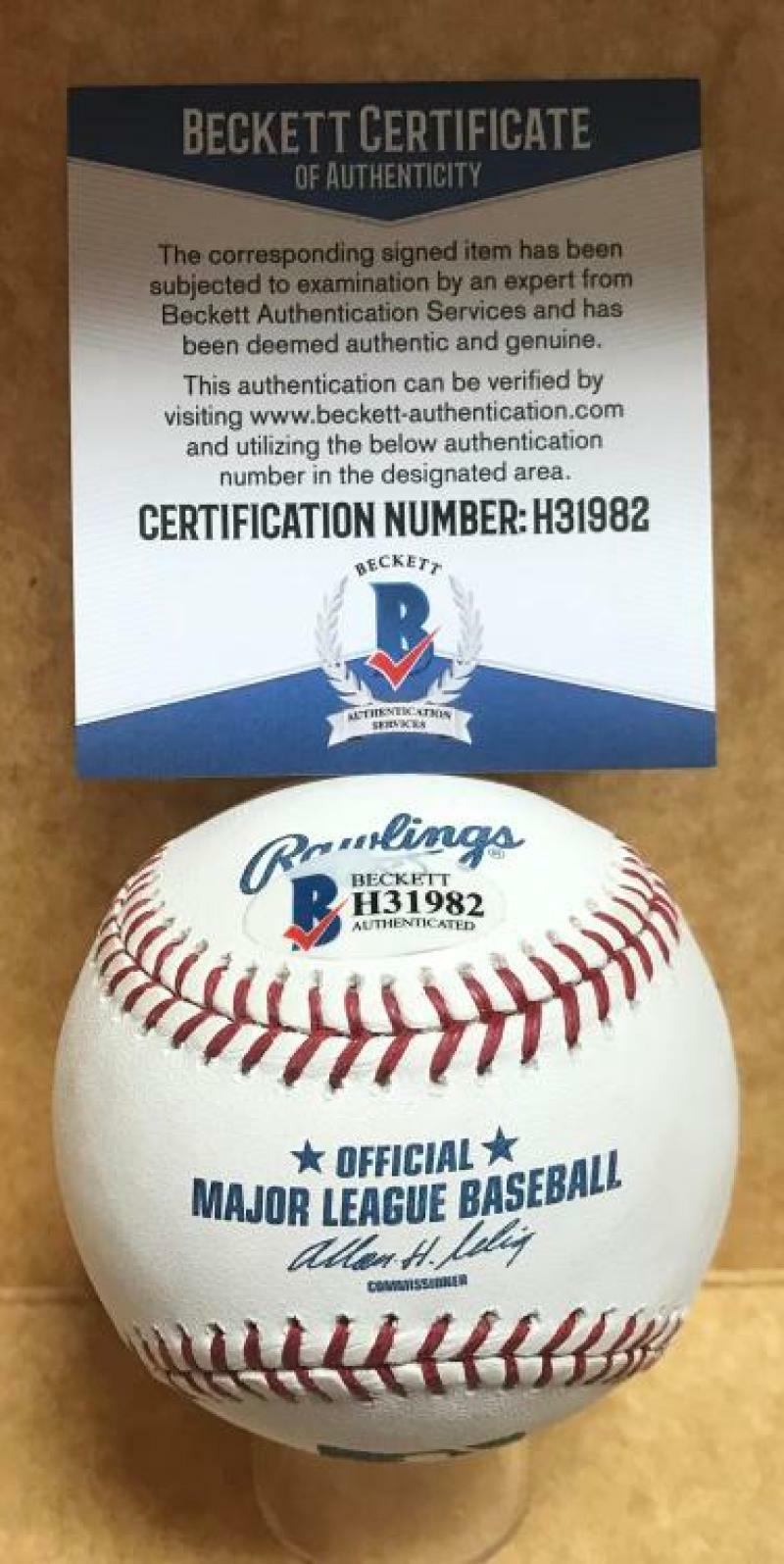IKE BLESSITT 72 TIGERS SIGNED AUTOGRAPHED M.L. BASEBALL BECKETT H31982