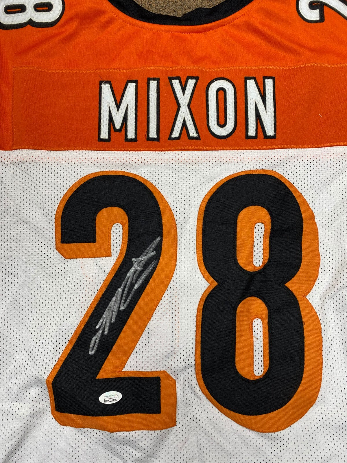 JOE MIXON CINCINNATI BENGALS #28 SIGNED AUTOGRAPHED CUSTOM JERSEY SIZE XL JSA