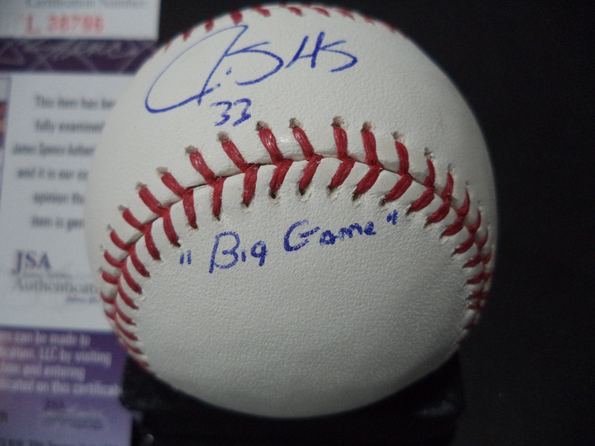 JAMES SHIELDS KC ROYALS "BIG GAME" SIGNED AUTOGRAPH ML BASEBALL JSA COA #L38796